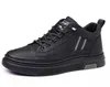 Style Men sneakers mech sports äkta läder platt mjuk ensam snörning casual skor utomhus löpare tränare cup skor dai 3008