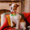 Vêtements pour chiens 50pcs Noël Bell Bowtie Holiday Pet Bow Tie Collier Cravates pour chiens Animaux Toilettage Bows Fournitures Petit