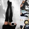 여자 양말 패션 레이디 케이블 니트 여분의 긴 스타킹 무릎 허벅지 높은 따뜻한 팬티 스타일 타이츠