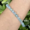 Losse Edelstenen Groothandel Natuurlijke 7.8-8mm Blue Topaz Facet Ronde Kralen Voor Het Maken Van Sieraden DIY Ketting Armband Mikubeads