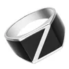 Eulonvan Vintage Luxury Engagement Wedding 925 Sterling Silver Jewelry Rings For Men Black Resin Drop S3820 Size 6 13 240125