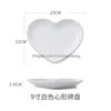 Dinnerware Sets Frosted Ceramic Tableware Breakfast Plate Love Heart Dish Shaped Bowl Couple Creative Dessert Plates Hollowware 2011 Dhkog