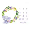 담요 Swaddling Cartoon Elephant Garland Baby Pograph Bab