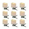 Decorazioni natalizie 9 pezzi/set Ciondolo albero senza fiamma 2 stili regalo Candele tealight a lume di candela multiuso per