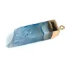 Hänge halsband naturliga stenhalsband hängen pärla agater för smycken gör charms diy tillbehör13x45mm