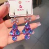 Orecchini pendenti di design in cristallo lucido per le donne Graziose paillettes multicolori cadono gioielli per la festa nuziale