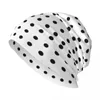 Berretti Design a pois in bianco e nero - Puntini sullo sfondo Cappello lavorato a maglia Streetwear Golf Uomo Indossare Cappelli da ragazza da uomo