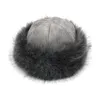 Bérets Mode Femmes Hiver Chapeau Mongol Solide Épais Chaud Cache-oreilles Laine Pour Hommes Doublé De Soie Doux Slouchy