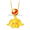 Pendentif Colliers Sable Or Collier Pour Femmes Bijoux Éléphant Animal De Luxe Tour De Cou En Gros Drop Livraison Pendentifs Dhh6I