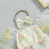 Rompers Citgeeautumn Infant Baby Girls Outfits Floral broderi Långärmar