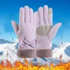 Basker Autumn and Winter Outdoor Riding Mantens Par Söta bågehandskar mode Solid färg Non Slip Cold Warm Glove Envio Grecis Todo