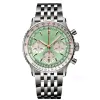 Montre pour hommes 40mm montres à quartz de luxe en acier intégré montre en or montre vert menthe orologio montres-bracelets de haute qualité