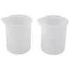 2pcs 100ML Silicone Resin Measuring Cup Kitchen Cooking Tool Lab Supplies