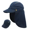 BERETS BOYS GIRLS KIDBING SUMMER UPF 50 Sun Protection CAP 조절 가능한 빠른 건조 분리 가능한 낚시 모자 목 플랩