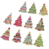 Décorations de Noël 50pcs boutons de couture en bois pour vêtements arbre décoration de la maison porte de Noël fête murale