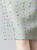 Autumn Womens Tweed Set Colored Sequined Luxury Style Fashion Boutique Single-Breasted Short Coat Mini Kjol Duits Outfits 240129