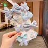 Hair Accessories 8Pcs/Set Cute Girls Clips Flower Lattice Bows Kids Children Barrettes Baby Fancy Hairpins