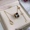 2024 Necklace for Women 18k Rose Gold Spring Charity Size Waist V Gold Lock Bone Chain High quality Holiday Gifts jewlery designer for women