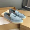 Freizeitschuhe, Slipper, flache Low-Top-Oxfords aus Wildleder, Rindsleder, Mokassins, Sommer-Walk-Komfort-Loafer, Slip-on-Loafer, flache Schuhe mit Gummisohle, Loro-Klavierschuh