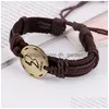 Identifikation 12 Constell Id Armbänder Einstellbare Horoskop Lederarmband Armreif Manschette Herrenarmband Modeschmuck Will And S Dhqjw