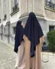 Ethnische Kleidung, schlichter langer muslimischer Khimar-Schleier zum Anziehen des Hijab-Abaya-Gebets Jilbab Ramadan Eid Hijabs für Frauen, islamisches Kopftuch Niqab Burka