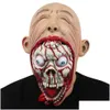 Maschere per feste Bocca grande Zombie Devil Halloween Ins Cosplay Spaventoso Alien Demon Maschera Costume Evento Festivo Forniture Home 220926 Drop Deli Dhd1G