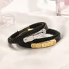 Elegant brevtryck guld armband lyx kvinnors 18k guldpläterad armband designer mode märke premium rostfritt stål ideal bröllop smycken vacker kärlek gåva