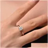 Band Rings Luxury Designer Diamond Ring For Woman Wed 925 Sterling Sier 8A Cubic Zirconia Iced Out Round Sqaure Engagement Wedding E Dhtn4