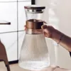 Bouteilles d'eau Bouilloire froide en verre à haute teneur en borosilicate Cuisinière électrique en céramique Grande capacité Jus à motif vertical