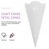 Party Decoration 20PCS Hollow Confetti Holders Craft Paper Petal Cones For Wedding Storage Scraps Scattered With Roses Round Lace