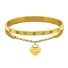 Braceuse de créateur juif coeur Bracelet de luxe Bracelet Gold Bracelet Mode imprimé Gold Bracelet en acier inoxydable