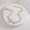 Link-Armbänder, trendige Klingenkette, hängende Schmetterlinge, hochwertiger Edelstahl, goldfarben, romantischer Schmuck, Party-Geschenk für Frauen, Geburtstag