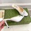 New Style High Heel Slippers With Diamond Buckle Designer Women Slippers Summer Patent Leather Sexy Fashion Sandals Thick Heel 8cm Comfortable Top Quality