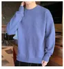 Miękki ciepły jesienny zimowy sweter o szyja solidne masy mody mody pulovery uliczne męskie swetry 240130