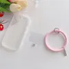 Braccialetti con ciondoli Anello da appendere universale portatile per borse Cinturino in cordino in silicone morbido Bracciale anti-smarrimento Portachiavi per telefono