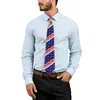 Bow -slipsar 4 juli USA Flaggbandstjärnor n ränder tryck retro casual nacke för unisex vuxen fritid krage slips tillbehör