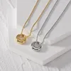 Pendentif Colliers Atoztide Couleur Yeux Collier De Perles Pour Femmes Hommes En Acier Inoxydable Zircon Clavicule Chaîne Bijoux De Noël Colliers Cadeaux