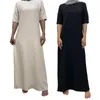 Etnik Giyim All-Match Mütevazı Sıradan Kadın Elbiseler Müslüman Kadın Dubai Arap Morrocan Kaftan Abaya Elbisesi İslami