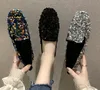 Dames Platte Glitter Sneakers Casual Vrouwelijke SlipOn Bling Platform Comfortabele Plus Size Loafer Schoenen Lente en Herfst Mode 240130