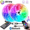 10m tira conduzida rgb 3535 5v luz da sala tv backlight led magia casa controlador bluetooth luces led barra de iluminação