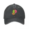 Casquettes de balle Cactus étreignant ballon à air casquette de baseball en détresse Denim mignon amour dessin animé Snapback chapeau hommes femmes activités de plein air