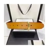 Belts 2023High Quality Belt Women Genuine Leather Golden Sier Bronze Buckle Designer Cowe Men Luxury 20 Colors Carry With Box A68 Drop Otav0