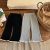 Hosen Mädchen elastische ausgestellte Hose Kinder Hosen Herbst koreanische Kinder Mädchen Leggings Baumwolle Jogginghose