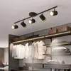 Lustres varanda luzes do corredor preto branco decoração luminárias tira nórdica led com holofotes para sala de estar quarto