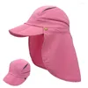 BERETS BOYS GIRLS KIDBING SUMMER UPF 50 Sun Protection CAP 조절 가능한 빠른 건조 분리 가능한 낚시 모자 목 플랩