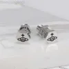 Designer Viviane Westwoods Jewelry Viviennr Empress Dowager Xis Saturn Screws Earrings Engraved Nuts Creative New Vintage Autumn and Winter Earrings