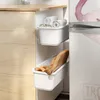 Kitchen Organizer Wall Plastic Storage Container Box Drawer Rack Basket Shelf For Cabinet Closet Storage Accessories 240131