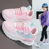 Kinderschoenen voor kinderen Meisjes Tennis Roze Sneakers 4-9y Peuters Sport EN hardloopschoenen 240119