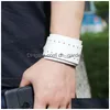 Bracciale con doppia fibbia ad ardiglione Cintura con cinturino in pelle avvolgente Bracciale largo regolabile da polso per uomo Donna Gioielli moda Drop Deli Dh6Ld