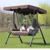 Muebles de campamento Silla de columpio para exteriores Villa de jardín de ratán interior doble para adultos